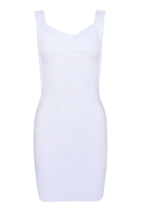 Maya Bandage Mini Dress - Pearl White