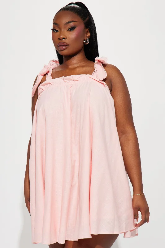 Wendy Ruffle Mini Dress - Pink