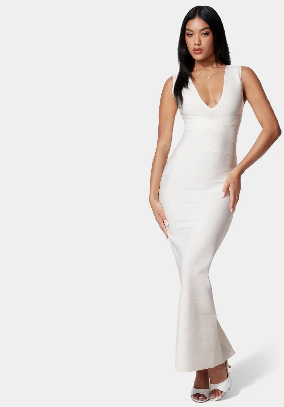 Luxe Bandage Double V Gown