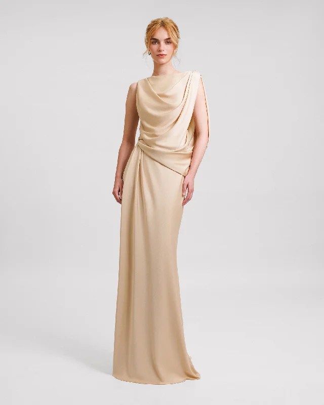 Asymmetrical Draped Dress