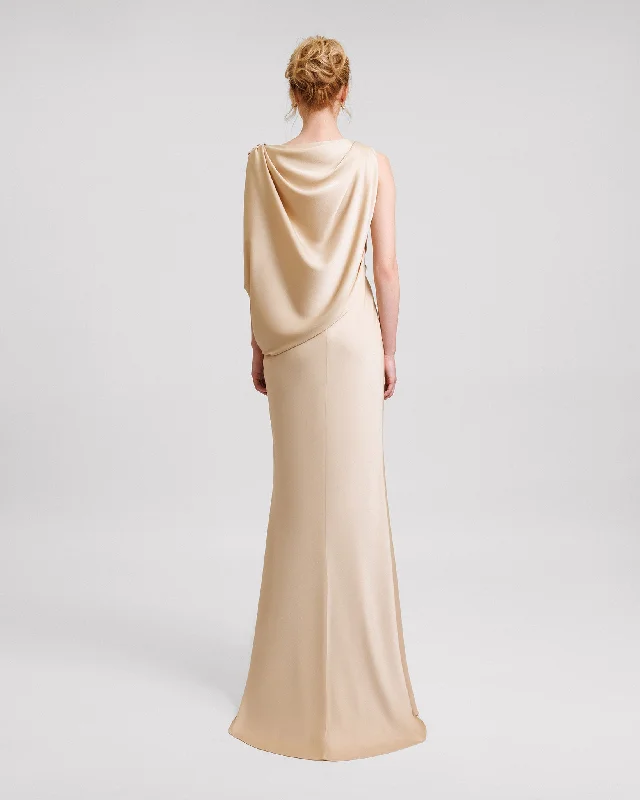 Asymmetrical Draped Dress