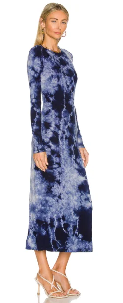 Tie Dye Knotted Midi Dress