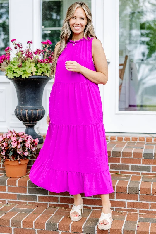 Weekend Wardrobe Maxi Dress, Magenta