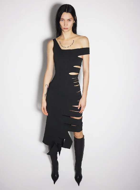 black bandage knit dress