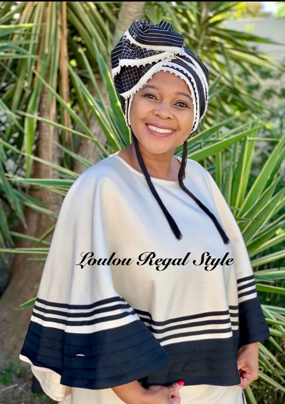 COMBO- Headwrap Cape & Earrings