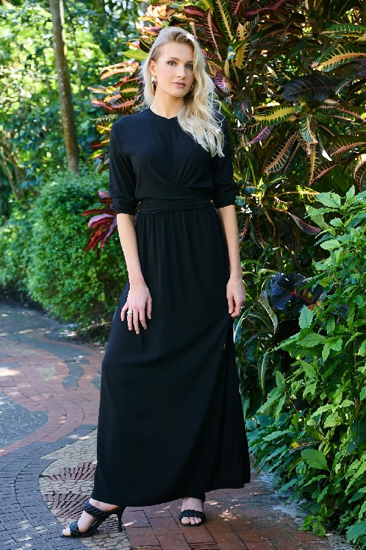 DOUBLE WRAP MAXI-BLACK