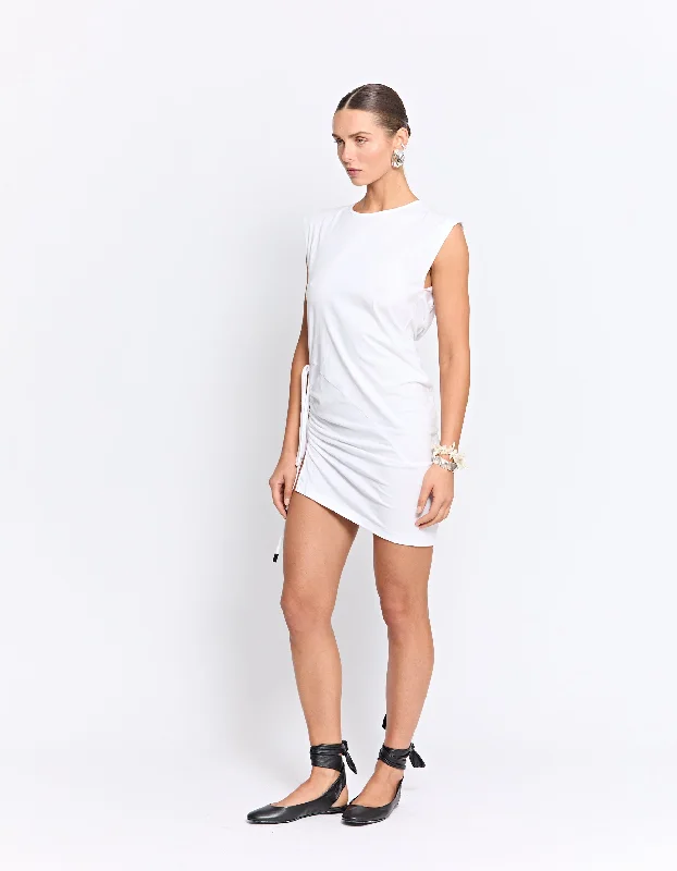 HARRY REVERSIBLE MINI DRESS | POWDER