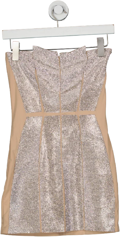 NUE Studio Nude Diva Rhinestone embellished Mini Dress UK 6