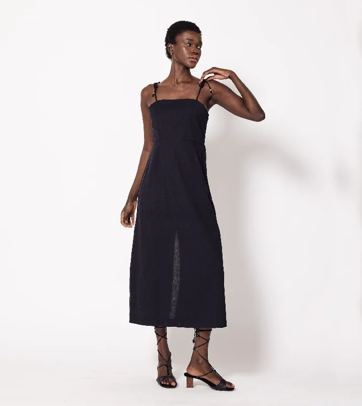 Primrose Midi Dress | Black