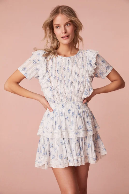 Natasha Blue Frock Floral Dress