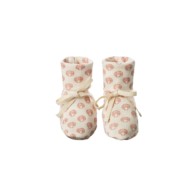 Nature Baby - Cotton Booties - Scallop Shell