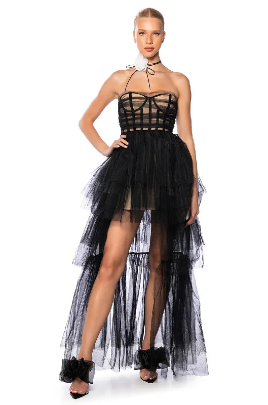 PARTY STARTER HIGH LOW TULLE DRESS