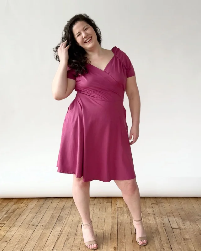 SABINE dress in Mauve Berry