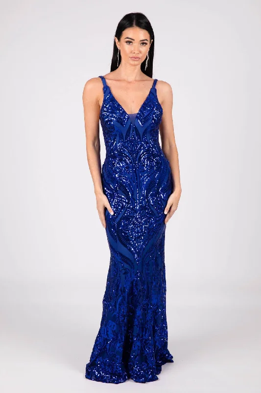 Seraphine Sequin Gown - Royal Blue