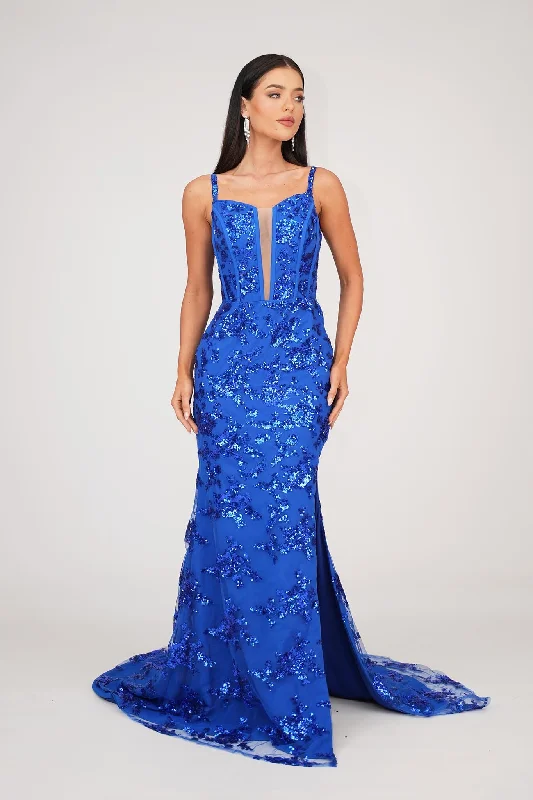 Tatiana Corset Gown - Royal Blue