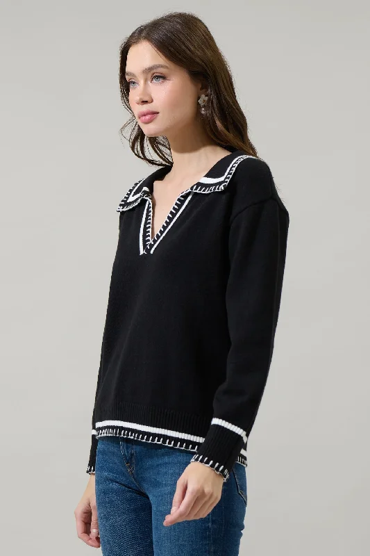 Haines Contrast Collared Sweater