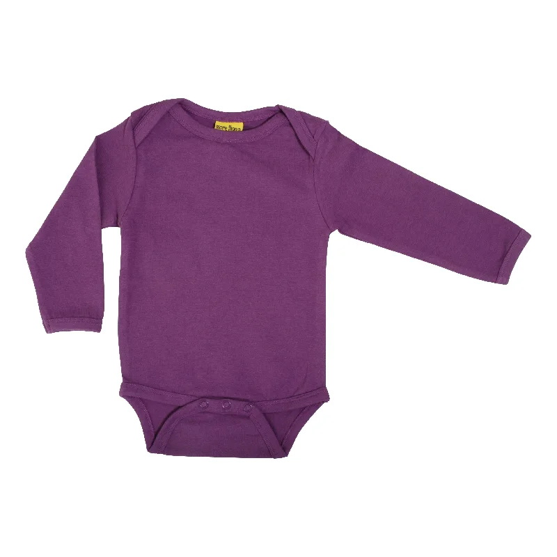 Crushed Grape Long Sleeve Onesie - 2 Left Size 1-2 & 2-3 months