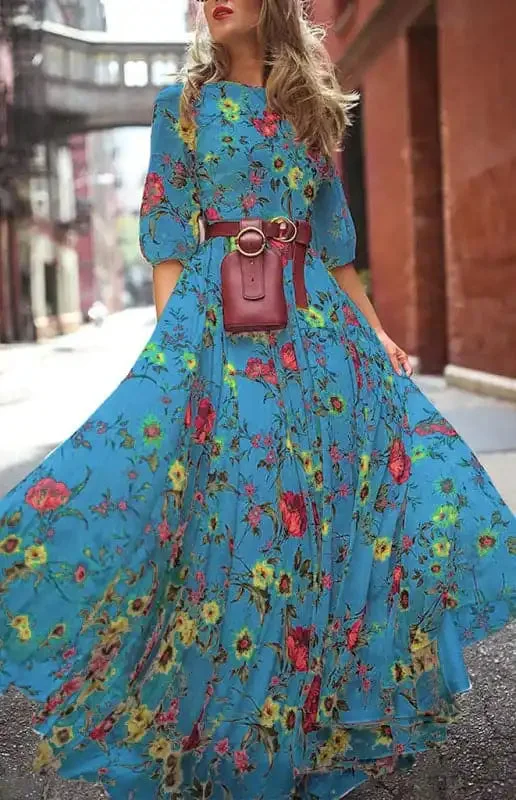 Women’s Floral Print Maxi Dress