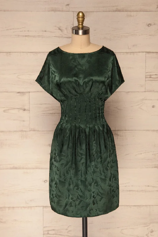 Blace Emerald | Short Satin Dress