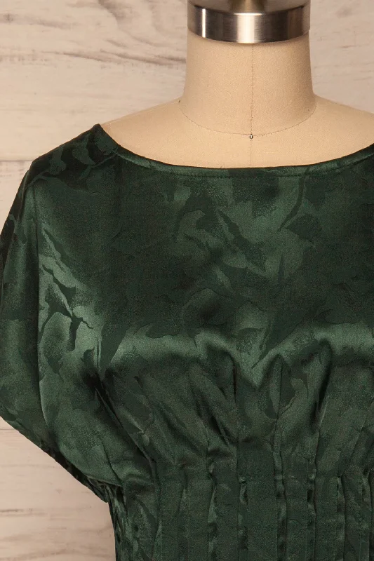 Blace Emerald | Short Satin Dress