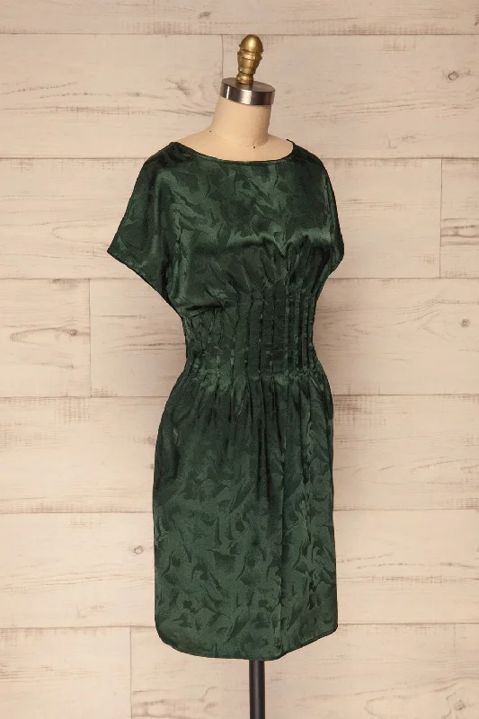 Blace Emerald | Short Satin Dress