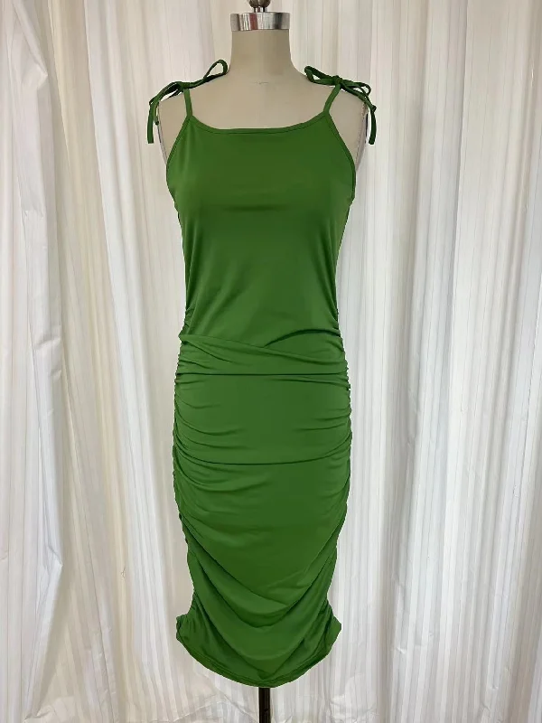 Swimsuit - D2202S Dress with straps - Grass green #72