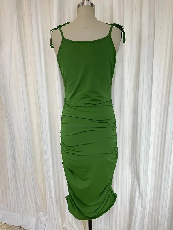 Swimsuit - D2202S Dress with straps - Grass green #72